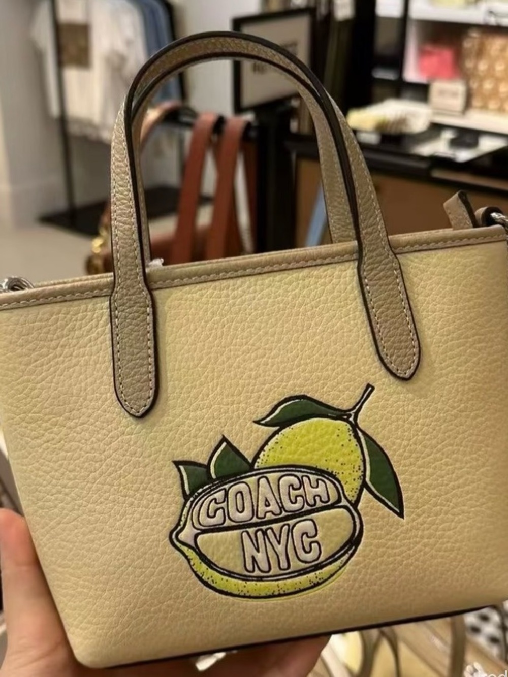 Authentic Coach City Mini Tote Bag CAK22 LEMON NWT